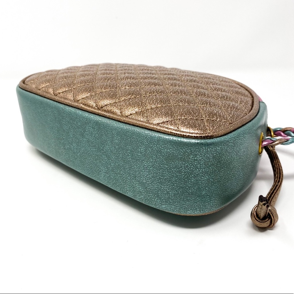 GUCCI Trapuntata Crossbody Shoulder Bag Pink Green - Picture 8 of 15